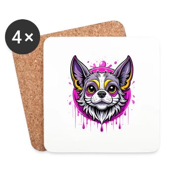 chihuahua purple - Untersetzer (4er-Set) - Weiß - Vorne