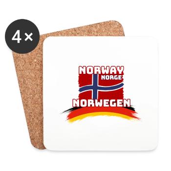 Norway Germany - Coasters (set of 4) - white - Front