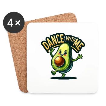 Danse avec moi Avocat - Dessous de verre (lot de 4) - blanc - Devant