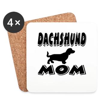 Dachshund - Coasters (set of 4) - white - Front