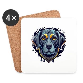 labrador - Untersetzer (4er-Set) - Weiß - Vorne
