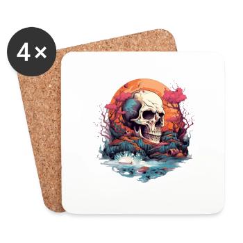 Psychedelic Reverie – Immerse yourself in a world - Coasters (set of 4) - white - Front