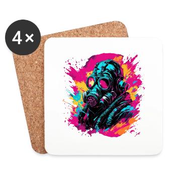 Apocalypse / Apocalypse / Destruction / Anarchie - Dessous de verre (lot de 4) - blanc - Devant