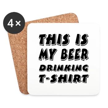 Bier - Untersetzer (4er-Set) - Weiß - Vorne