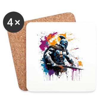 Spartan / Warrior / Fighter / Ancient / Sparta - Coasters (set of 4) - white - Front