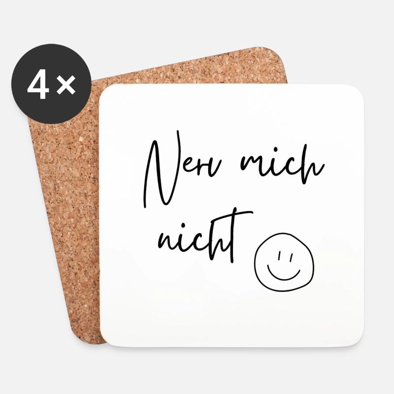 Nerv mich nicht - Untersetzer (4er-Set) - Weiß