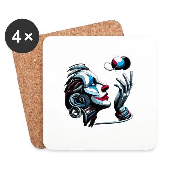 Trickster | Archetyp - Untersetzer (4er-Set) - Weiß - Vorne