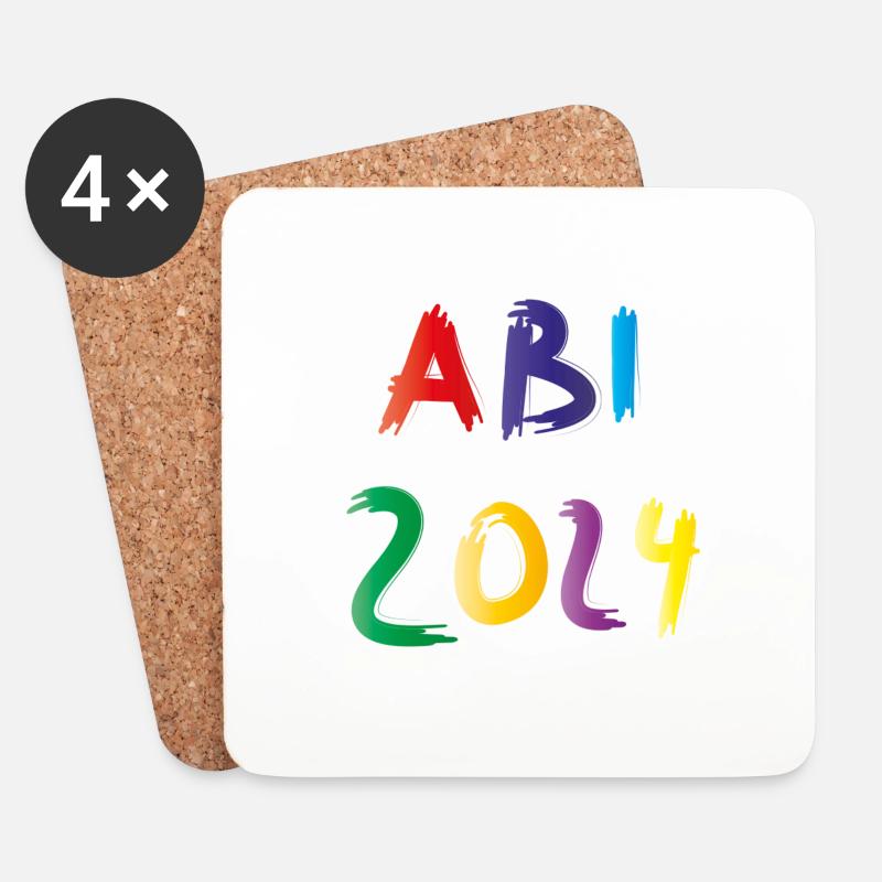 Abi 2024 - Untersetzer (4er-Set) - Weiß