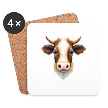 Pixaa the Cow - Coasters (set of 4) - white - Front