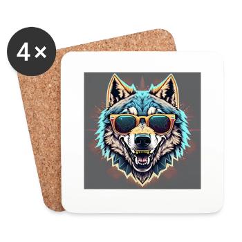 Lil Wolfy - Coasters (set of 4) - white - Front