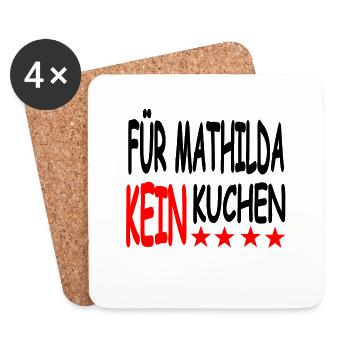 Kuchen - Untersetzer (4er-Set) - Weiß - Vorne