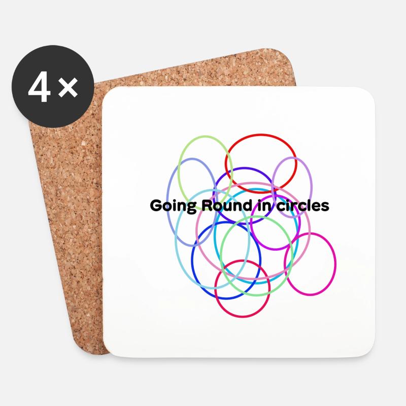 Circles - Coasters (set of 4) - white