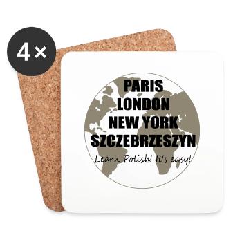 Polish is easy - Coasters (set of 4) - white - Front