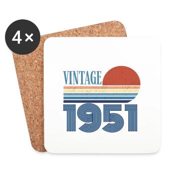 Vintage 1951 - Coasters (set of 4) - white - Front