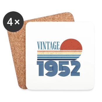 Jahrgang 1952 - Untersetzer (4er-Set) - Weiß - Vorne
