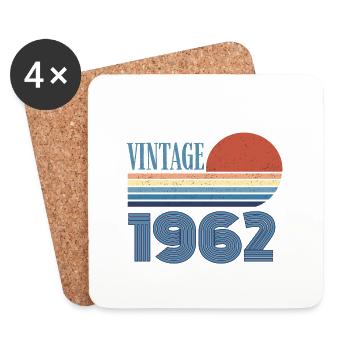 Jahrgang 1962 - Untersetzer (4er-Set) - Weiß - Vorne