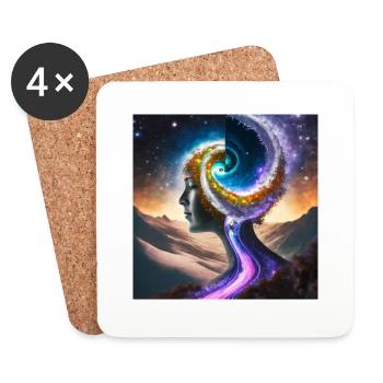 Firefly personne ying yang 60828 - Dessous de verre (lot de 4) - blanc - Devant