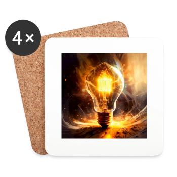 Firefly designed in incandescent - Coasters (set of 4) - white - Front