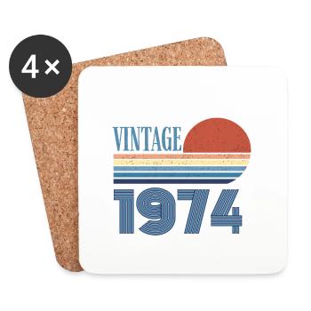 vintage 1974 - Coasters (set of 4) - white - Front