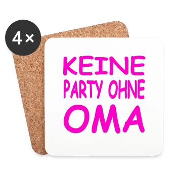 Party - Untersetzer (4er-Set) - Weiß - Vorne