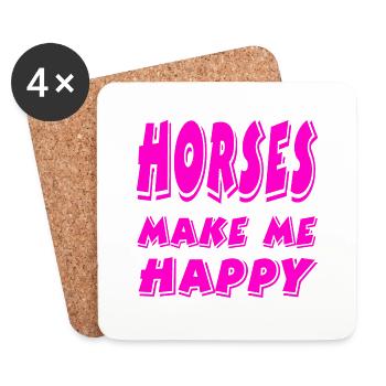 Horses - Coasters (set of 4) - white - Front