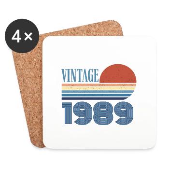 Vintage 1989 - Coasters (set of 4) - white - Front