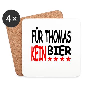 Bier - Untersetzer (4er-Set) - Weiß - Vorne