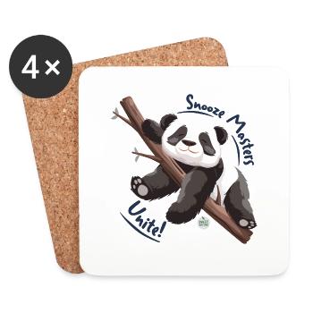 Snooze Masters Unite! - Coasters (set of 4) - white - Front