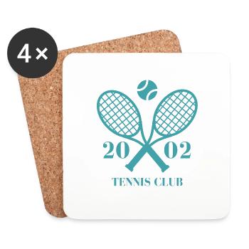 2002 Tennisclub - Untersetzer (4er-Set) - Weiß - Vorne