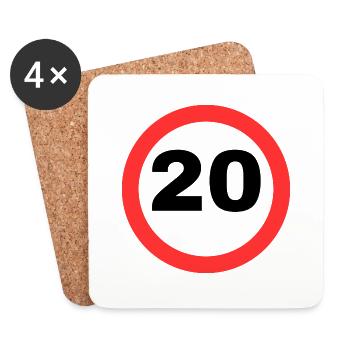 20 - Untersetzer (4er-Set) - Weiß - Vorne