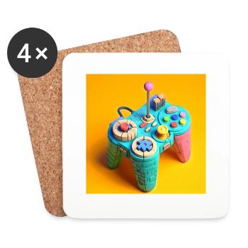 Joystick 11 - Untersetzer (4er-Set) - Weiß - Vorne