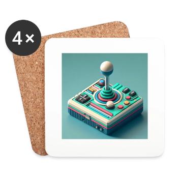 Joystick 7 - Untersetzer (4er-Set) - Weiß - Vorne