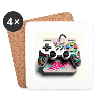 Joystick 5 - Untersetzer (4er-Set) - Weiß - Vorne