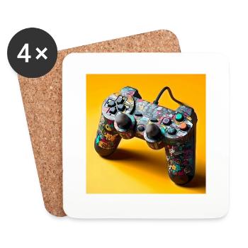 Joystick 4 - Untersetzer (4er-Set) - Weiß - Vorne