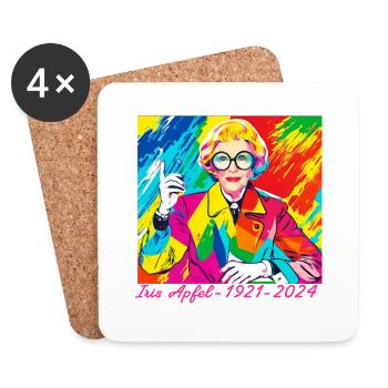 Illustration, Colorful, Graffiti, Iris Apple - Coasters (set of 4) - white - Front