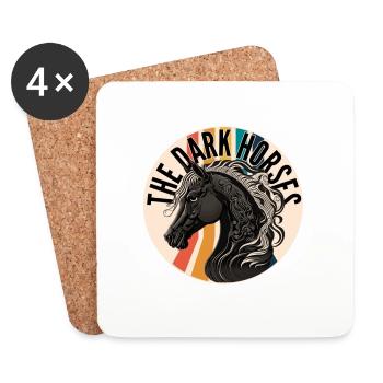 The Dark Horses round logo - Coasters (set of 4) - white - Front