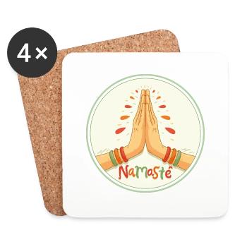 Namaste - Coasters (set of 4) - white - Front
