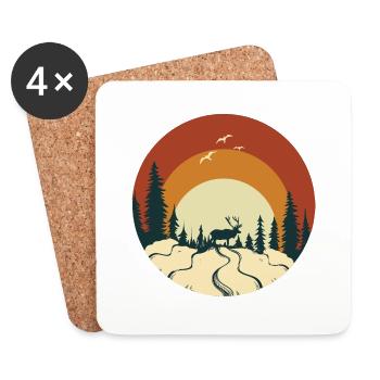 Wonderful Nature - Coasters (set of 4) - white - Front