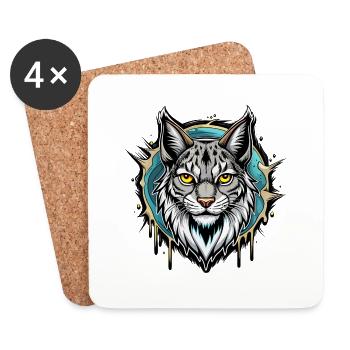 Lynx - Dessous de verre (lot de 4) - blanc - Devant