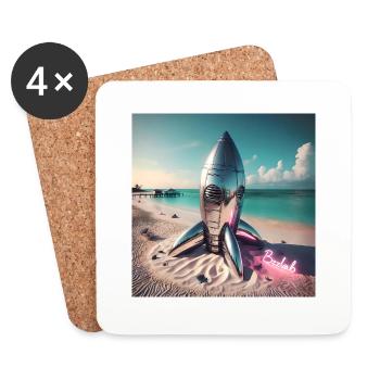 Summer To Mars - Untersetzer (4er-Set) - Weiß - Vorne