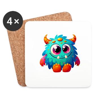 Designs For Kids – Märchenhafte Monster - Untersetzer (4er-Set) - Weiß - Vorne