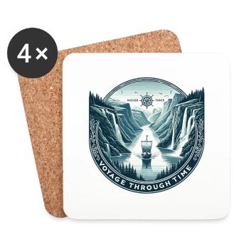 Epic Fjord Expedition - Coasters (set of 4) - white - Front