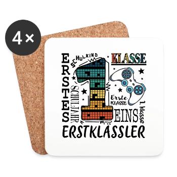 Jeux de 1ère classe - Dessous de verre (lot de 4) - blanc - Devant