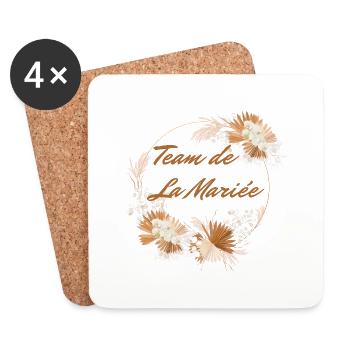 Team of The Floral Bride - Bachelorette Party Gift Idea - Coasters (set of 4) - white - Front