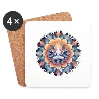Mandala Time 4 - Untersetzer (4er-Set) - Weiß - Vorne