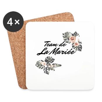 Team of The Floral Bride - Bachelorette Party Gift Idea - Coasters (set of 4) - white - Front