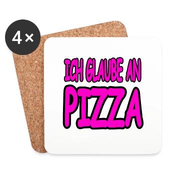 Pizza - Untersetzer (4er-Set) - Weiß - Vorne