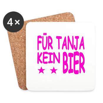 Bier - Untersetzer (4er-Set) - Weiß - Vorne