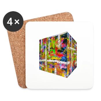 "3DMaster" by Acryl Galerie & Design - Untersetzer (4er-Set) - Weiß - Vorne
