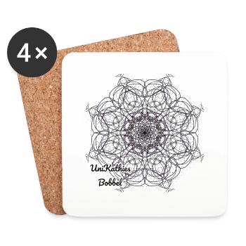 Unikathies Mandala - Untersetzer (4er-Set) - Weiß - Vorne